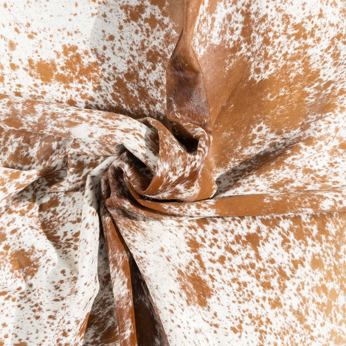 Brazilian Brown Salt and Pepper Cowhide Rug Size 7'3" L x 6'3" W 3383