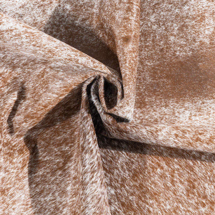 Brazilian Brown Salt and Pepper Cowhide Rug Size 6'5" L x 5'7" W 3391