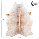 Brazilian Brown Salt and Pepper Cowhide Rug Size 7'0" L x 5'6" W 3395