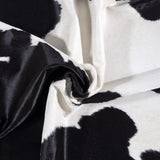 Brazilian Black and White Cowhide Rug Size 6'9" L x 5'10" W 3400