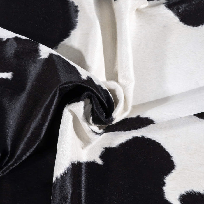 Brazilian Black and White Cowhide Rug Size 6'9" L x 5'10" W 3400
