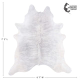 Brazilian Light Grey Brindle Cowhide Rug Size 7'5" L x 6'7" W 3404