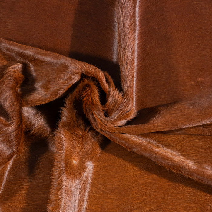 Brazilian Brown Cowhide Rug Size 6'11" L x 6'10" W 3426
