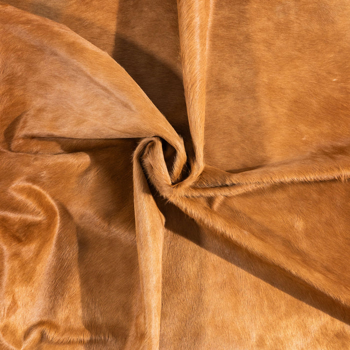 Brazilian Brown Cowhide Rug Size 7'0" L x 6'5" W 3427