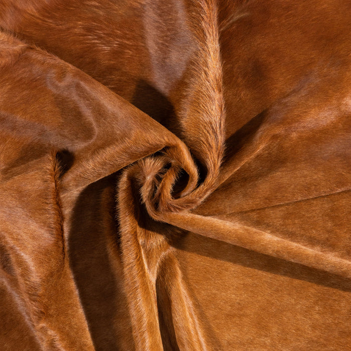 Brazilian Brown Cowhide Rug Size 7'2" L x 6'3" W 3429