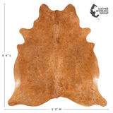 Brazilian Brown Cowhide Rug Size 7'5" L x 7'0" W 3431