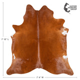 Brazilian Brown Cowhide Rug Size 7'10" L x 7'4" W 3435