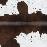 Brazilian Chocolate and White Cowhide Rug Size 7'5" L x 5'11" W 3443