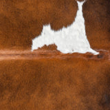 Brazilian Chocolate and White Cowhide Rug Size 6'6" L x 5'11" W 3453