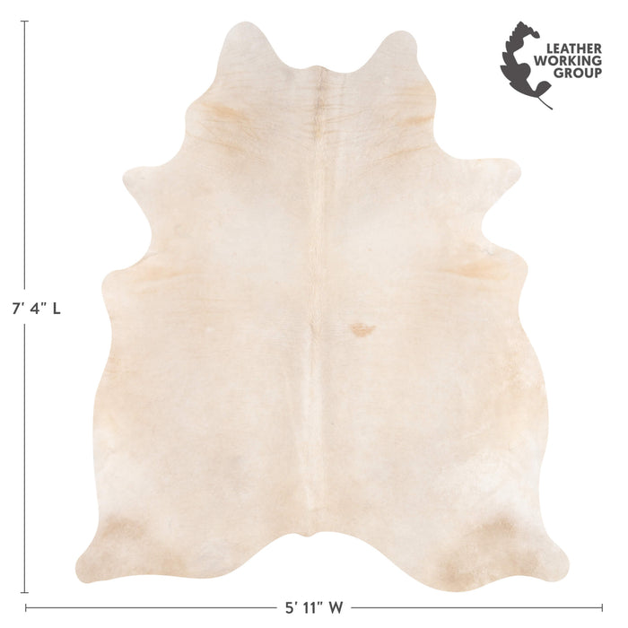 Brazilian Champagne Cowhide Rug Size 7'4" L x 5'11" W 3470