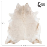 Brazilian Champagne Cowhide Rug Size 7'6" L x 6'8" W 3472