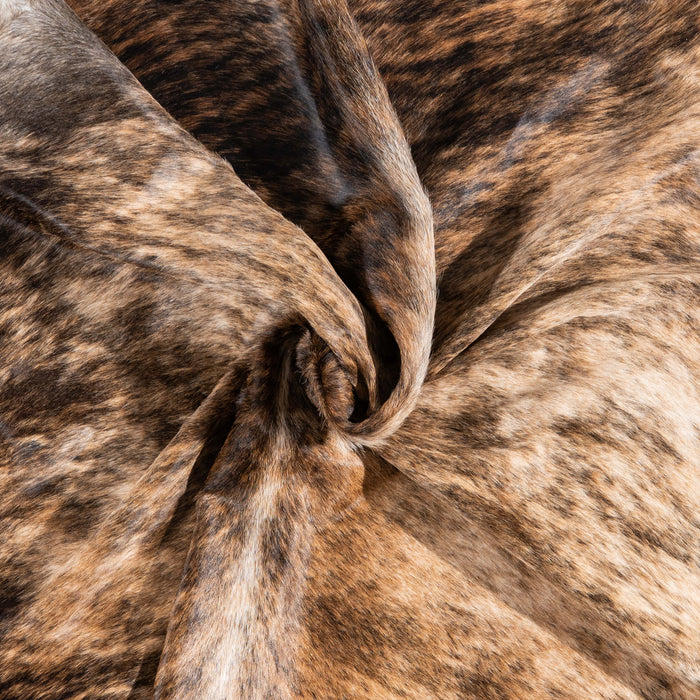 Brazilian Brindle Cowhide Rug Size 8'1" L x 7'4" W 3493