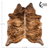 Brazilian Brindle Cowhide Rug Size 6'7" L x 5'11" W 3497