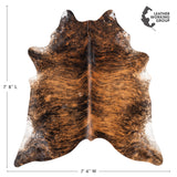 Brazilian Brindle Cowhide Rug Size 7'8" L x 7'4" W 3499