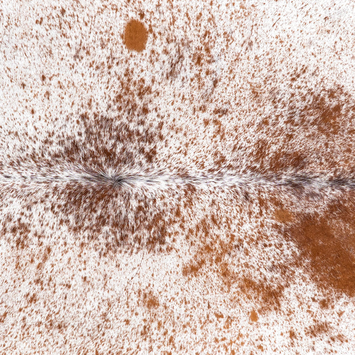 Brazilian Brown Salt and Pepper Cowhide Rug Size 7'9" L x 6'9" W 3504