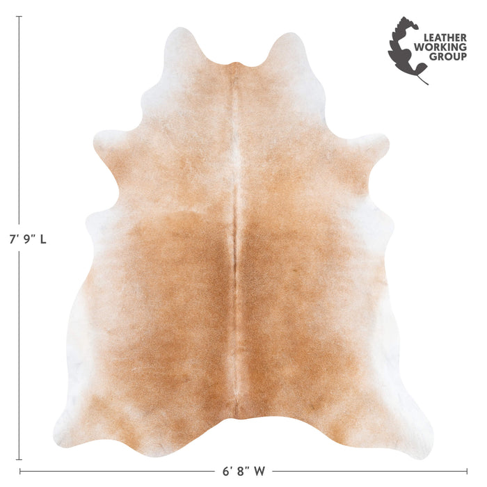 Brazilian Grey Palomino Cowhide Rug Size 7'9" L x 6'8" W 3508