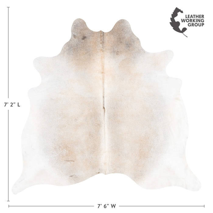 Brazilian Grey Palomino Cowhide Rug Size 7'2" L x 7'6" W 3511