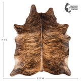 Brazilian Brindle Cowhide Rug Size 7'1" L x 5'9" W 3516