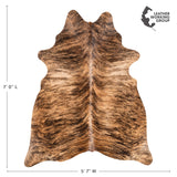 Brazilian Brindle Cowhide Rug Size 7'0" L x 5'7" W 3518