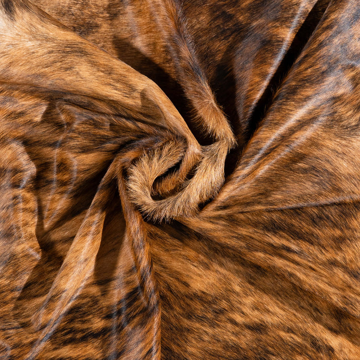 Brazilian Brindle Cowhide Rug Size 6'11" L x 5'10" W 3520