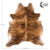 Brazilian Brindle Cowhide Rug Size 6'11" L x 5'10" W 3520