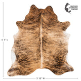 Brazilian Brindle Cowhide Rug Size 6'5" L x 5'10" W 3523