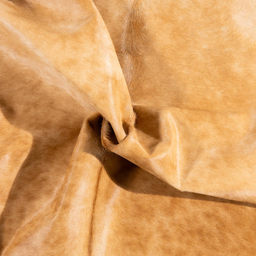 Brazilian Beige Cowhide Rug Size 6'7" L x 5'4" W 3526