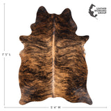 Brazilian Brindle Cowhide Rug Size 7'5" L x 5'4" W 3527