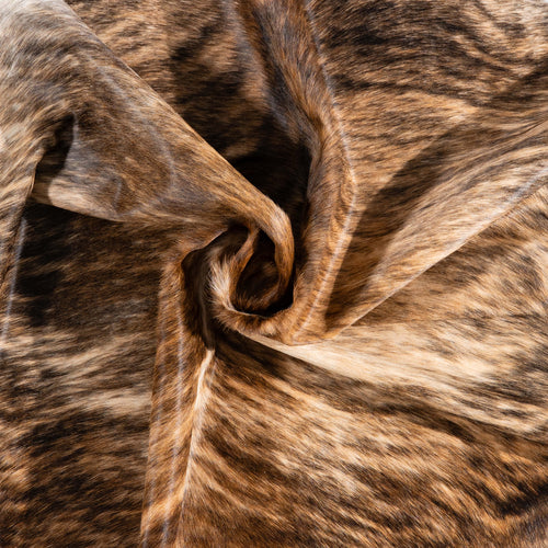 Brazilian Brindle Cowhide Rug Size 6'7" L x 5'11" W 3528