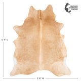 Brazilian Beige Cowhide Rug Size 6'9" L x 5'8" W 3530