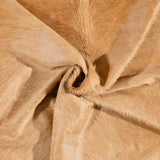 Brazilian Beige Cowhide Rug Size 7'0" L x 6'4" W 3531