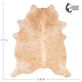 Brazilian Beige Cowhide Rug Size 7'1" L x 5'8" W 3536