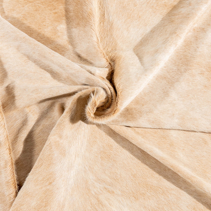 Brazilian Beige Cowhide Rug Size 6'11" L x 6'10" W 3538