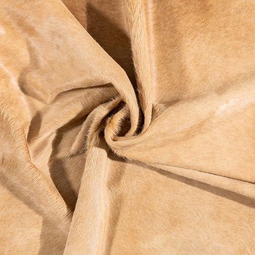 Brazilian Beige Cowhide Rug Size 6'9" L x 5'3" W 3539