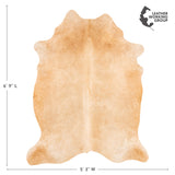 Brazilian Beige Cowhide Rug Size 6'9" L x 5'3" W 3539