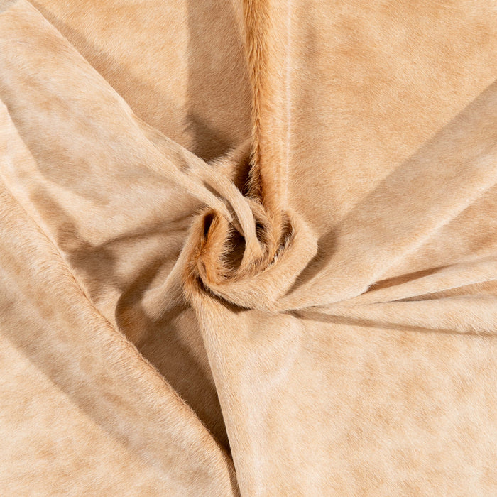 Brazilian Beige Cowhide Rug Size 6'7" L x 5'10" W 3542