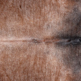 Brazilian Chocolate and White Cowhide Rug Size 8'0" L x 7'1" W 3603
