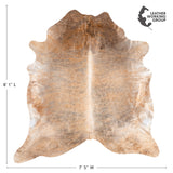 Brazilian Beige Cowhide Rug Size 8'1" L x 7'5" W 3607