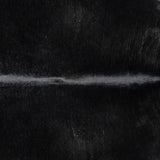 Brazilian Solid Black Cowhide Rug Size 7'5" L x 6'11" W 3608