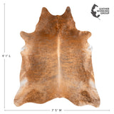 Brazilian Beige Cowhide Rug Size 9'1" L x 7'5" W 3609
