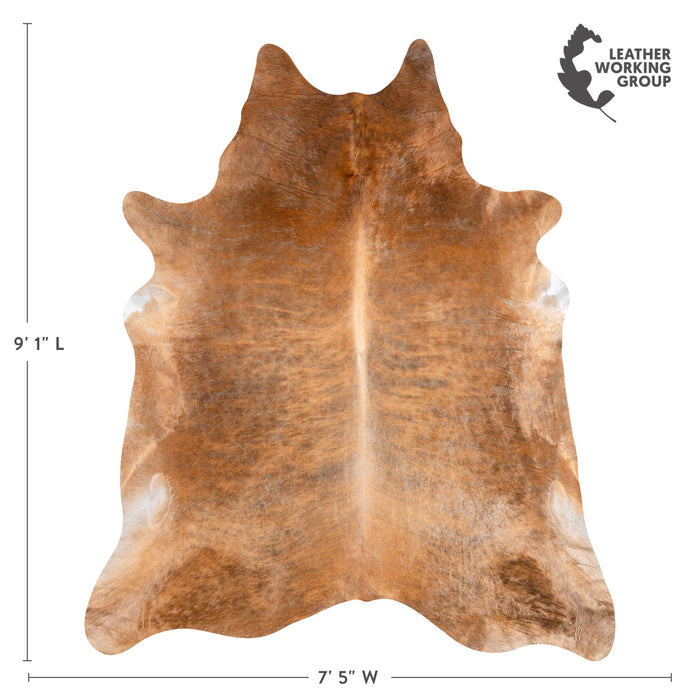 Brazilian Beige Cowhide Rug Size 9'1" L x 7'5" W 3609