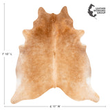 Brazilian Beige Cowhide Rug Size 7'10" L x 6'11" W 3610