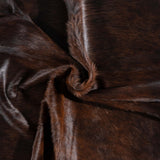 Brazilian Mahogany Cowhide Rug Size 7'6" L x 7'2" W 3611