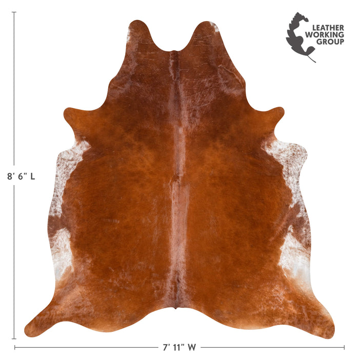 Brazilian Brown Cowhide Rug Size 8'6" L x 7'11" W 3624