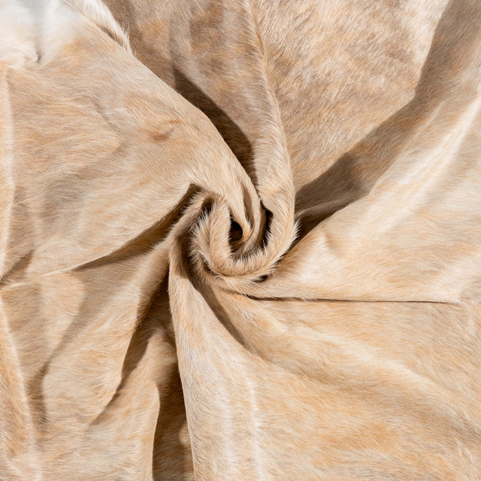 Brazilian Beige Cowhide Rug Size 7'8" L x 7'4" W 3625