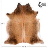 Brazilian Mahogany Cowhide Rug Size 7'6" L x 6'9" W 3626