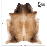 Brazilian Mahogany Cowhide Rug Size 7'6" L x 6'4" W 3627