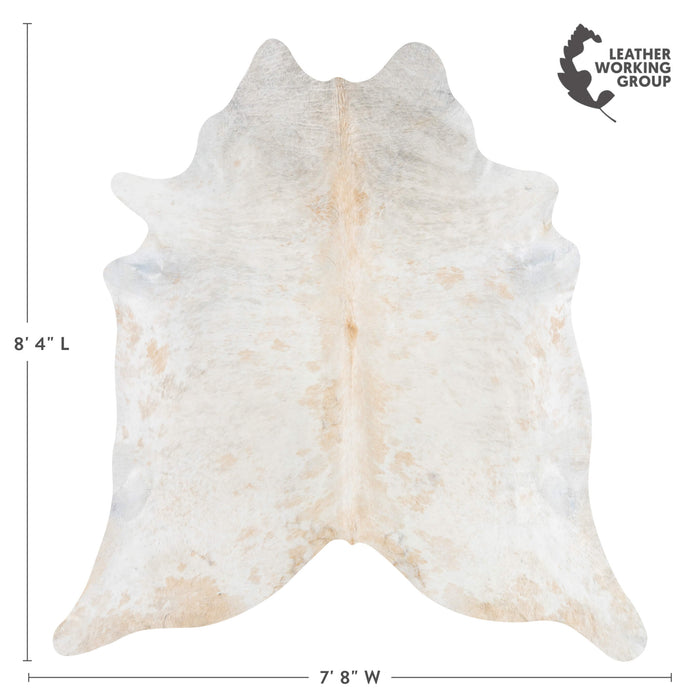 Brazilian Palomino and White Cowhide Rug Size 8'4" L x 7'8" W 3629