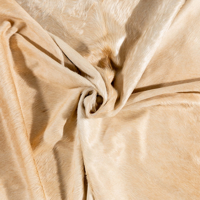 Brazilian Beige Cowhide Rug Size 7'8" L x 6'11" W 3634