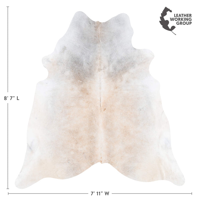 Brazilian Grey Palomino Cowhide Rug Size 8'7" L x 7'11" W 3636